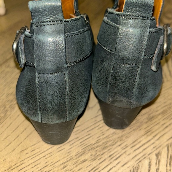 Franco Sarto Black Suede Western Short Ankle Booties size 8 - Picture 5 of 8